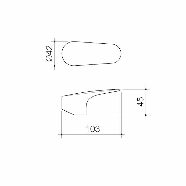 Caroma Care Plus Optional Standard Handle W/C
