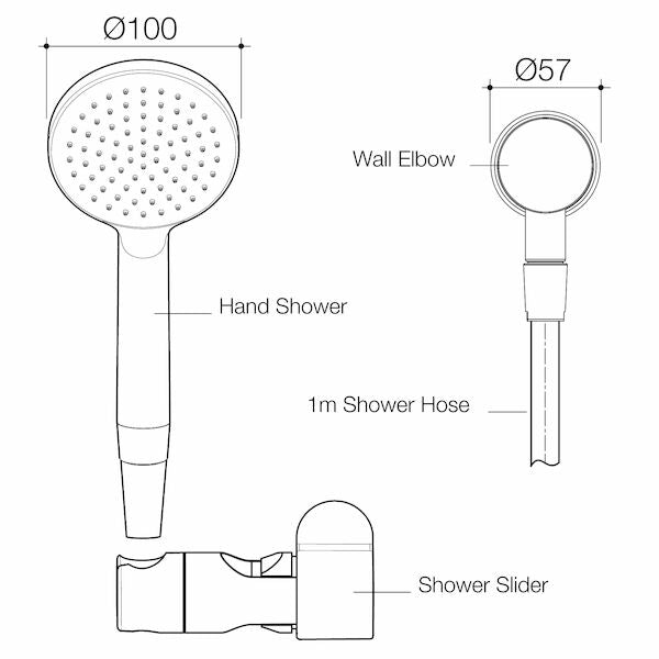 Caroma Care Support Shower Kit (1.0M hose)