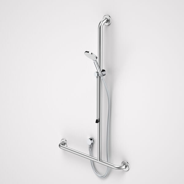 Caroma Care Support Accessible Shower Set with Inverted T Rail - RH
