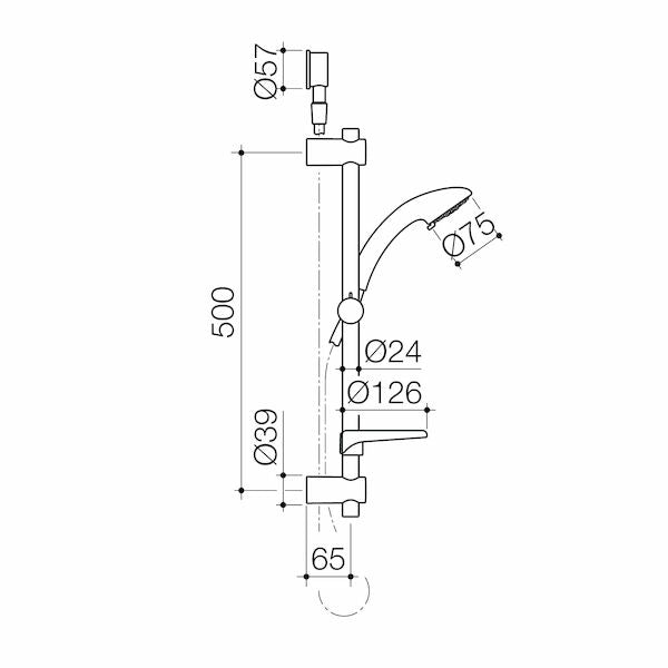 Dorf Viridian Multifunction Rail Shower
