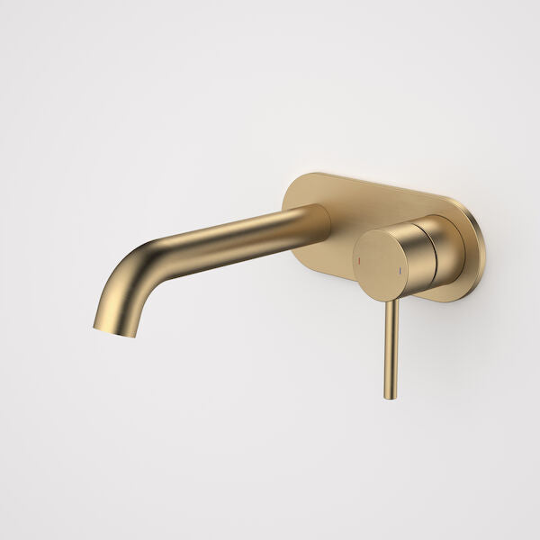 Caroma Liano II 175mm Wall Basin / Bath Mixer - Rounded Cover Plate - Sales Kit - LF