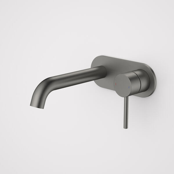 Caroma Liano II 175mm Wall Basin / Bath Mixer - Rounded Cover Plate - Sales Kit - LF
