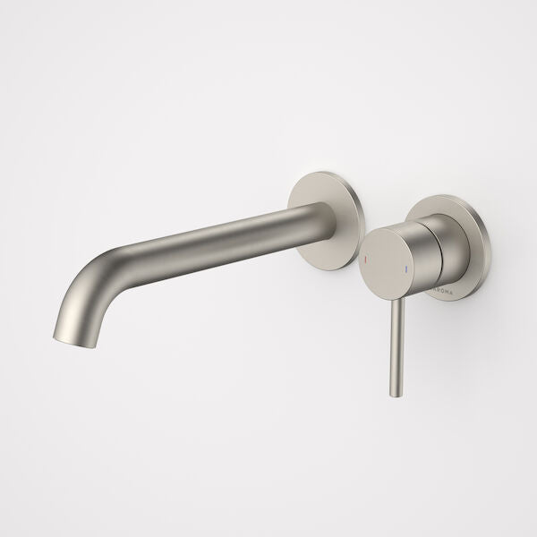 Caroma Liano II 210mm Wall Basin / Bath Mixer - 2 x Round Cover Plates - Sales Kit - LF