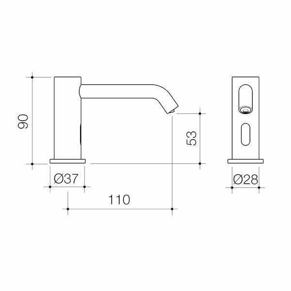 Caroma Liano II  Sensor Hob Mounted Soap Dispenser 
