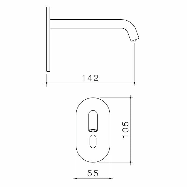 Caroma Liano II  Sensor Wall Mounted Soap Dispenser Kit