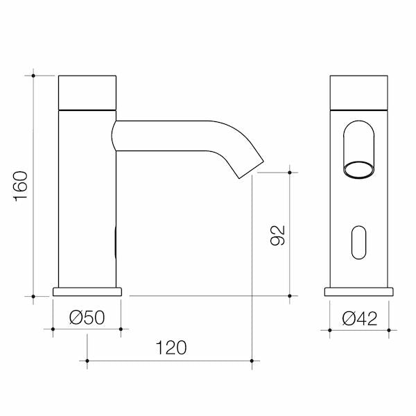 Caroma Liano II Sensor Hob Mounted Outlet Tap