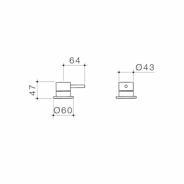 Caroma Liano II Hob Mixer - Trim Kit