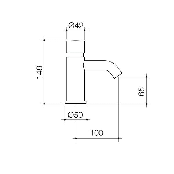 Caroma Civic Hob Push Timed Flow Tap