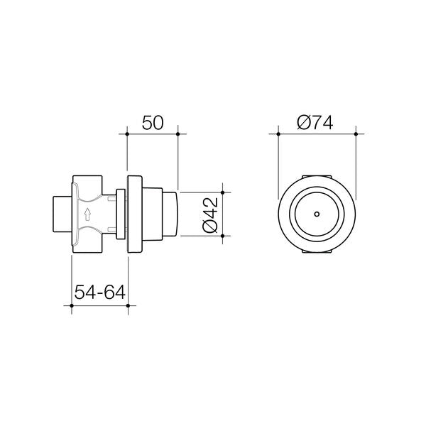 Caroma Civic Timed Flow Shower Push Button