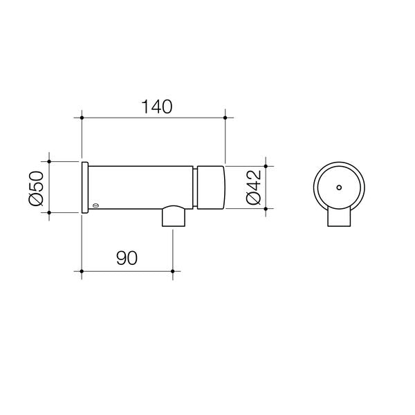 Caroma Civic Wall Push 90Mm Bottle Filler
