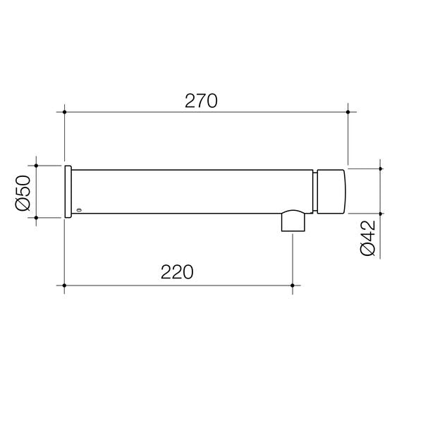 Caroma Civic Wall Push 220mm Bottle Filler