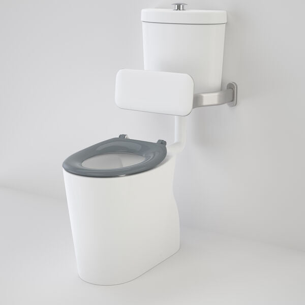 Caroma Care 610 Cleanflush Connector S Trap Suite with Backrest and Caravelle Single Flap Seat
