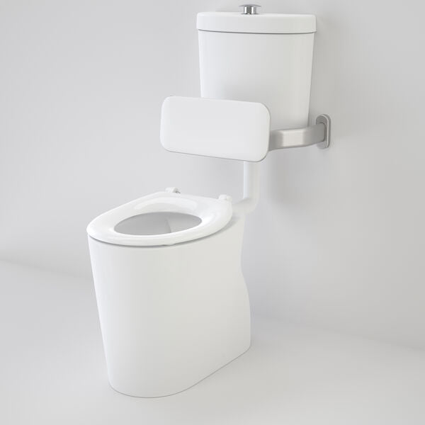 Caroma Care 610 Cleanflush Connector S Trap Suite with Backrest and Caravelle Single Flap Seat