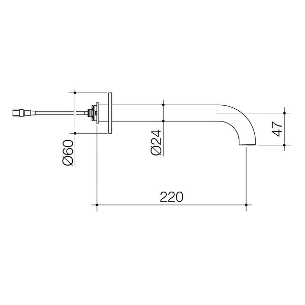 Caroma Smart Command Series 3 Wall Outlet Kit - Low Flow