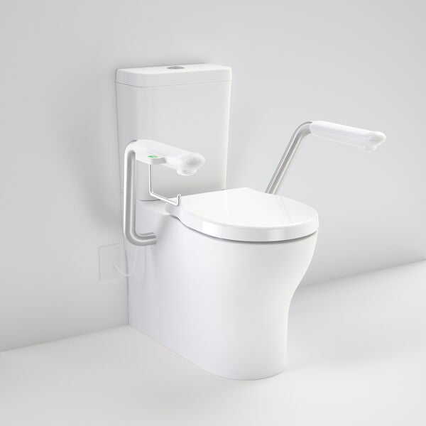Caroma Opal® Cleanflush Easy Height WFCC Suite with Double Flap Seat and Nurse Call Armrest Right