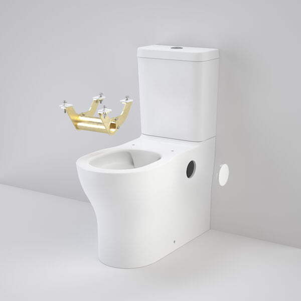 Caroma Opal® Cleanflush Easy Height Wall Faced Close Coupled Suite with Armrest Mounting Kit