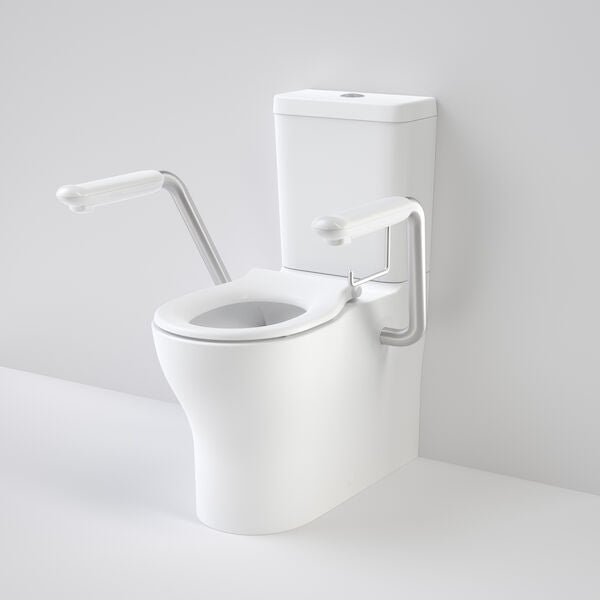 Caroma Caroma Opal® Cleanflush Easy Height Wall Faced Close Coupled Suite with Single Flap Seat and Armrest