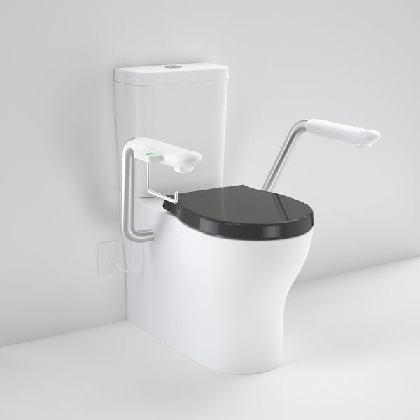 Caroma Opal® Cleanflush Easy Height WFCC Suite with Double Flap Seat and Nurse Call Armrest Right