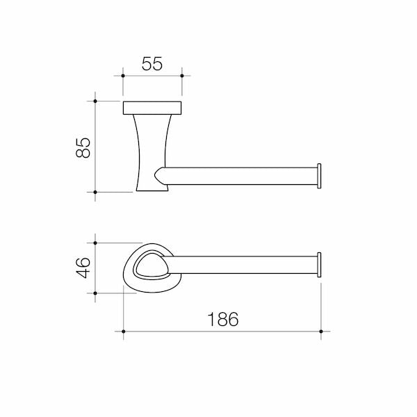 Caroma Acacia Toilet Roll Holder Straight