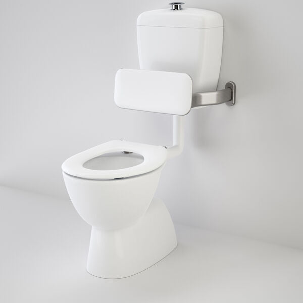 Caroma Care 400 Connector (S Trap) Suite with Backrest and Single Flap Seat