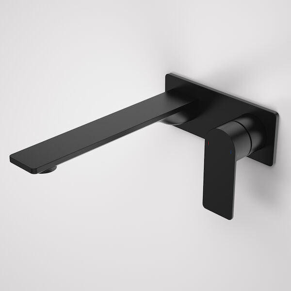 Caroma Urbane® II 220mm Wall Basin / Bath Mixer - Rectangular Cover Plate - Sales Kit - LF