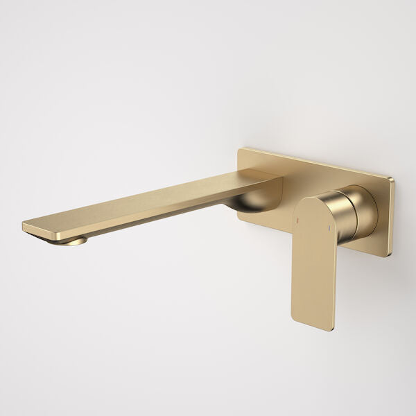 Caroma Urbane® II 220mm Wall Basin / Bath Mixer - Rectangular Cover Plate - Sales Kit - LF