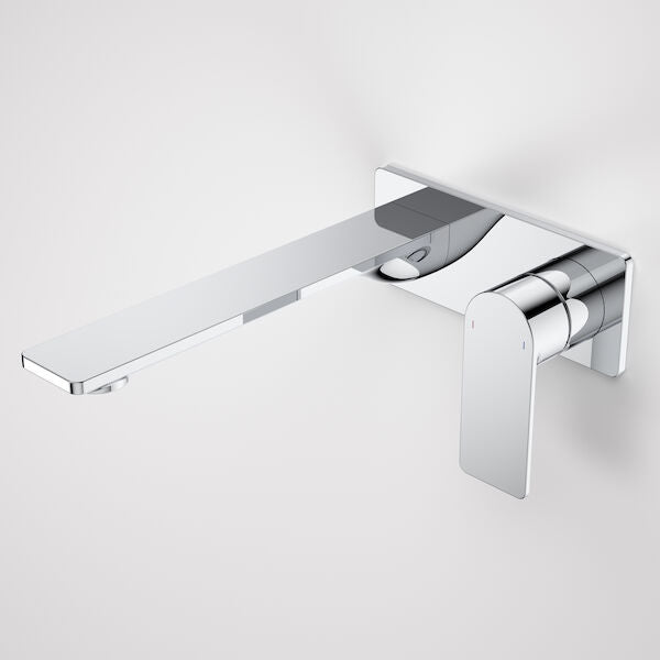 Caroma Urbane® II 220mm Wall Basin / Bath Mixer - Rectangular Cover Plate - Sales Kit - LF