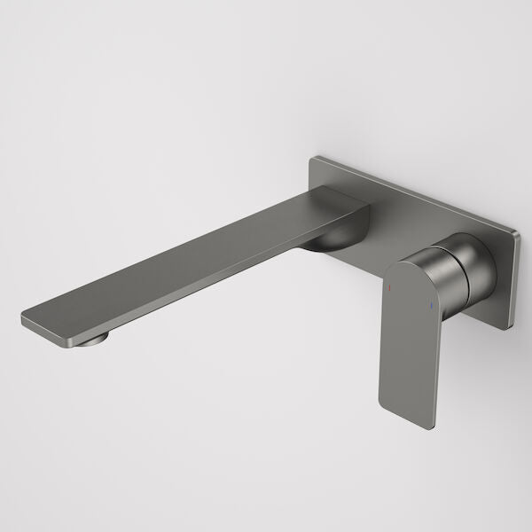 Caroma Urbane® II 220mm Wall Basin / Bath Mixer - Rectangular Cover Plate - Sales Kit - LF