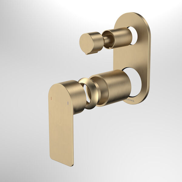 Caroma Urbane II Bath / Shower Mixer With Diverter Trim Kit - Round Cover Plate