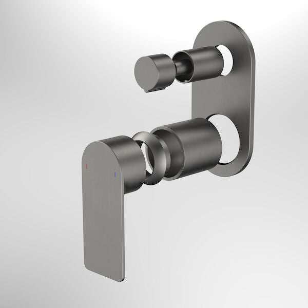 Caroma Urbane II Bath / Shower Mixer With Diverter Trim Kit - Round Cover Plate