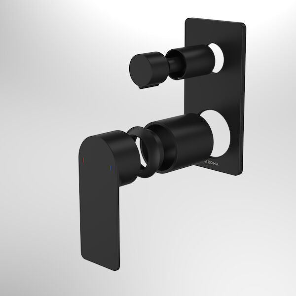 Caroma Urbane II Bath / Shower Mixer With Diverter Trim Kit - Rectangular Cover Plate