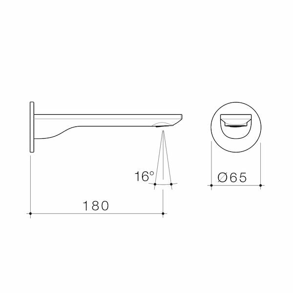 Caroma Urbane® II 180mm Basin / Bath Outlet - Round Cover Plate