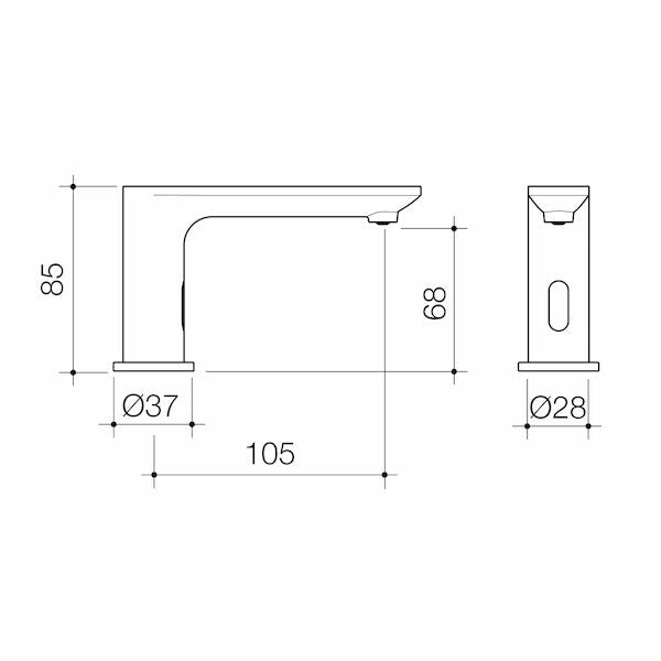 Caroma Urbane® II  Sensor Hob Mounted Soap Dispenser 