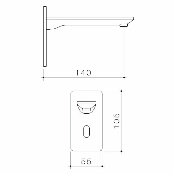 Caroma Urbane® II  Sensor Wall Mounted Soap Dispenser Kit 
