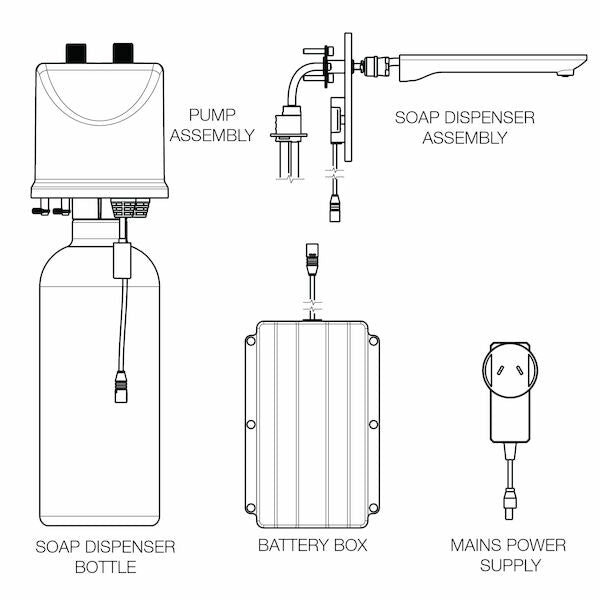 Caroma Urbane® II  Sensor Wall Mounted Soap Dispenser  Trim Only 