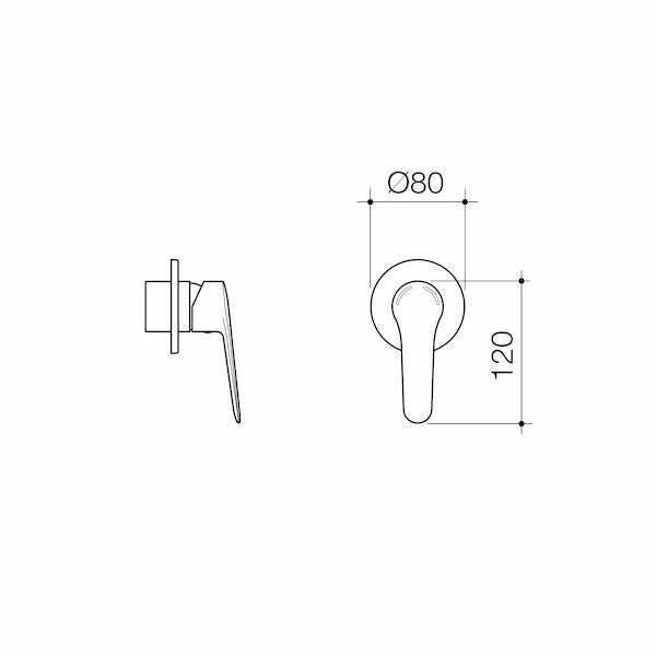 Caroma Opal Bath/Shower Mixer Trim Kit 