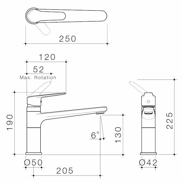 Caroma Opal® Sink Mixer H/C - LF