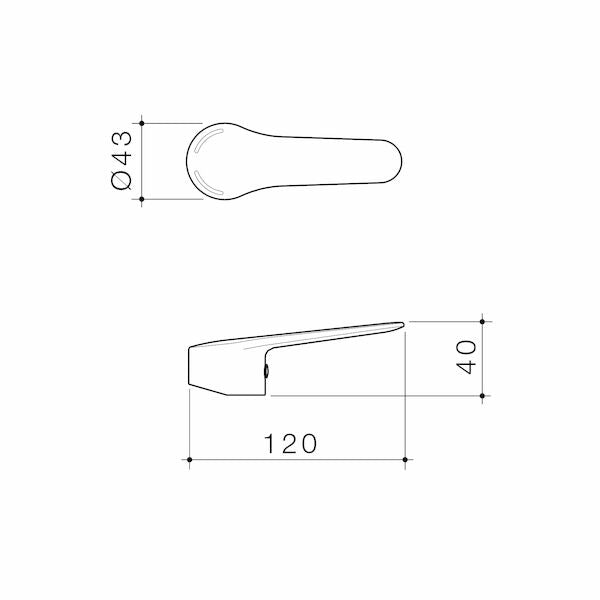 Caroma Opal® Optional Standard Handle W/C