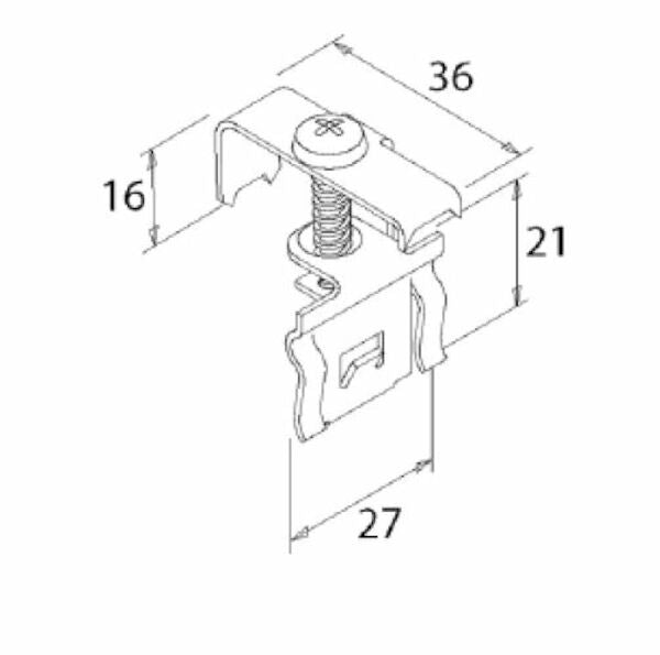 Clark NARROW FIXING CLIP-(PK-12) PACK OF 12