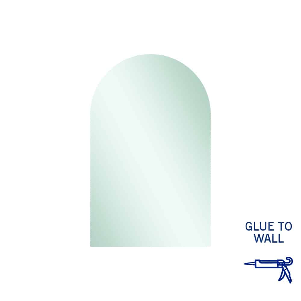 Aspen Polished Edge Arch Mirror Glue-to-Wall