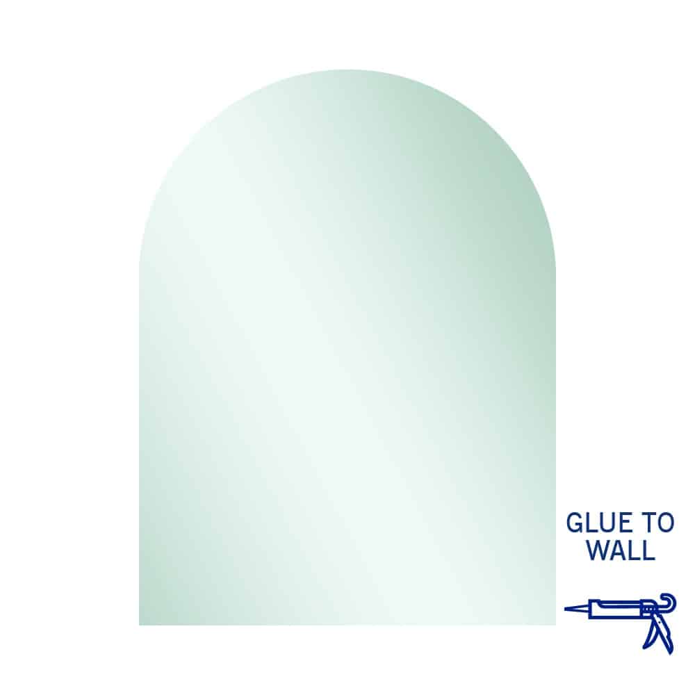 Aspen Polished Edge Arch Mirror Glue-to-Wall