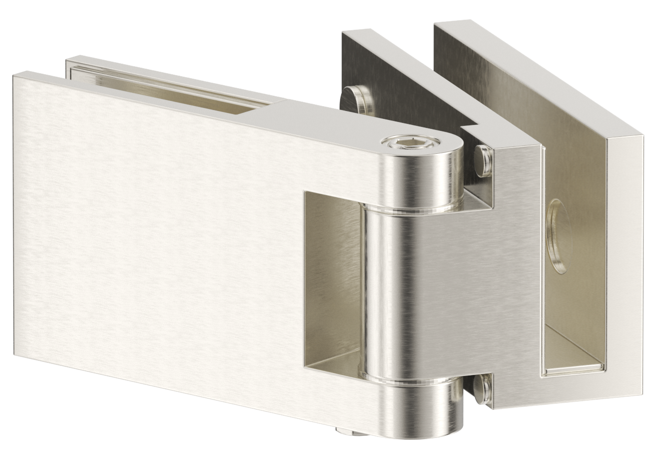 Bella Vista Shower Screen Overlap Hinge - Left/Right Hand - Brushed Nickel