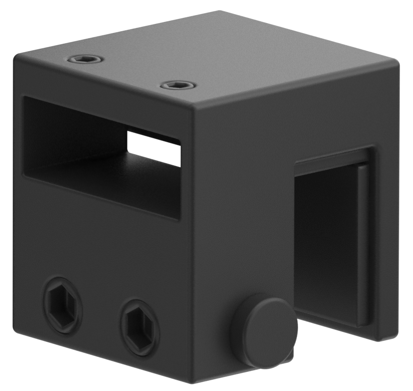 Bella Vista Shower Screen Overlap Rail Return Bracket - Black
