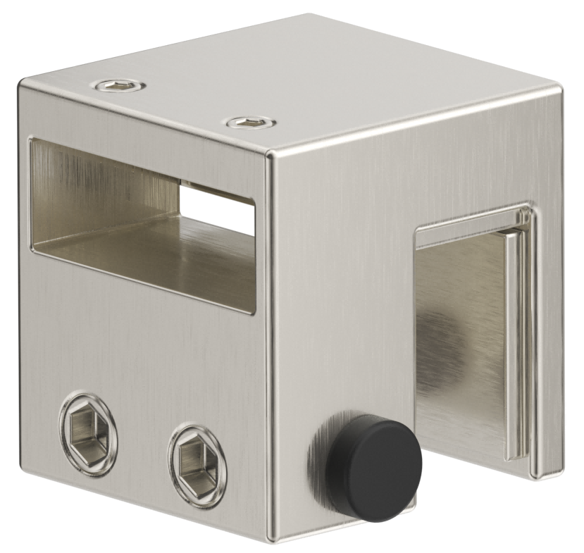 Bella Vista Shower Screen Overlap Rail Return Bracket - Brushed Nickel