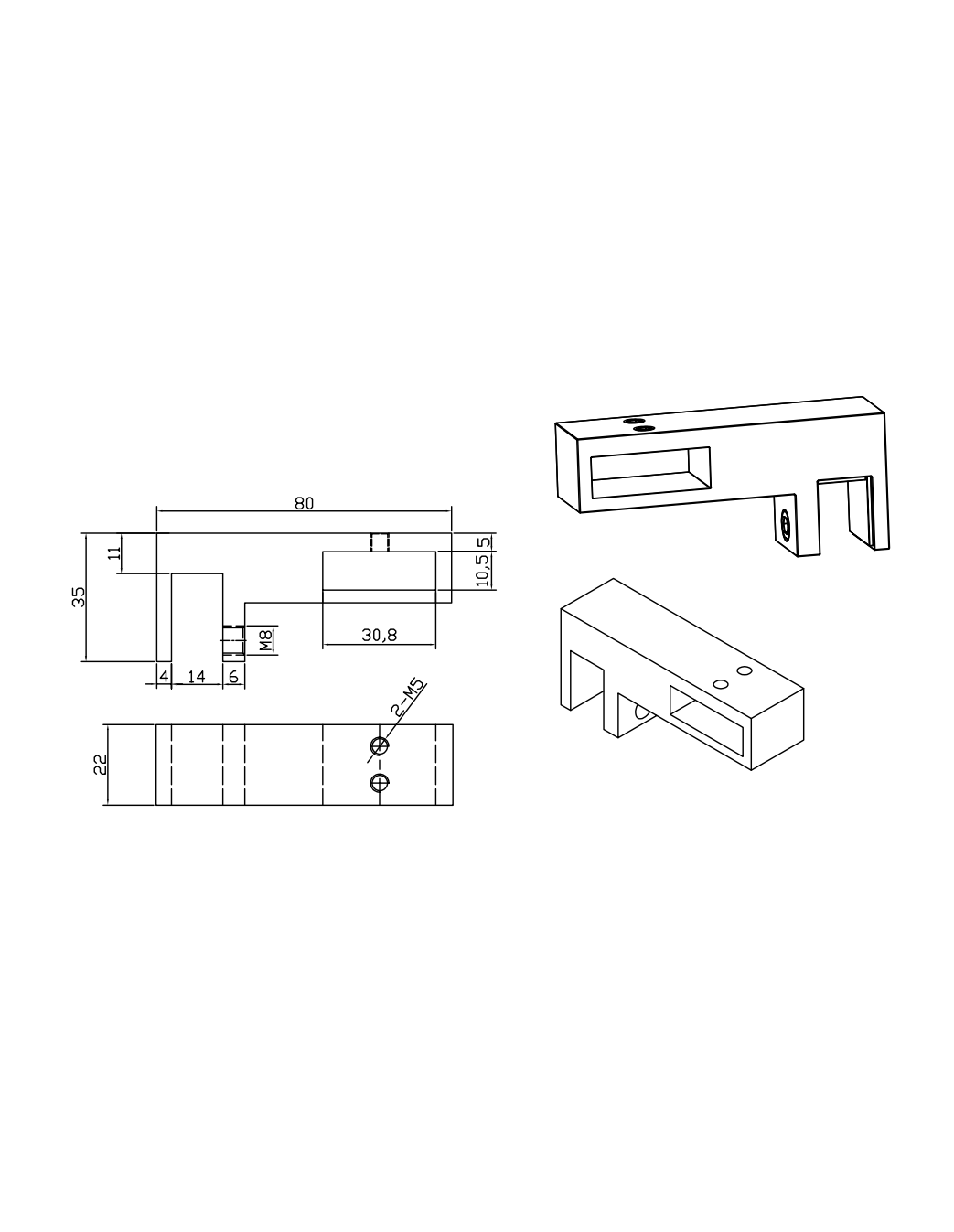 Bella Vista Shower Screen Overlap Rail to HP Arm