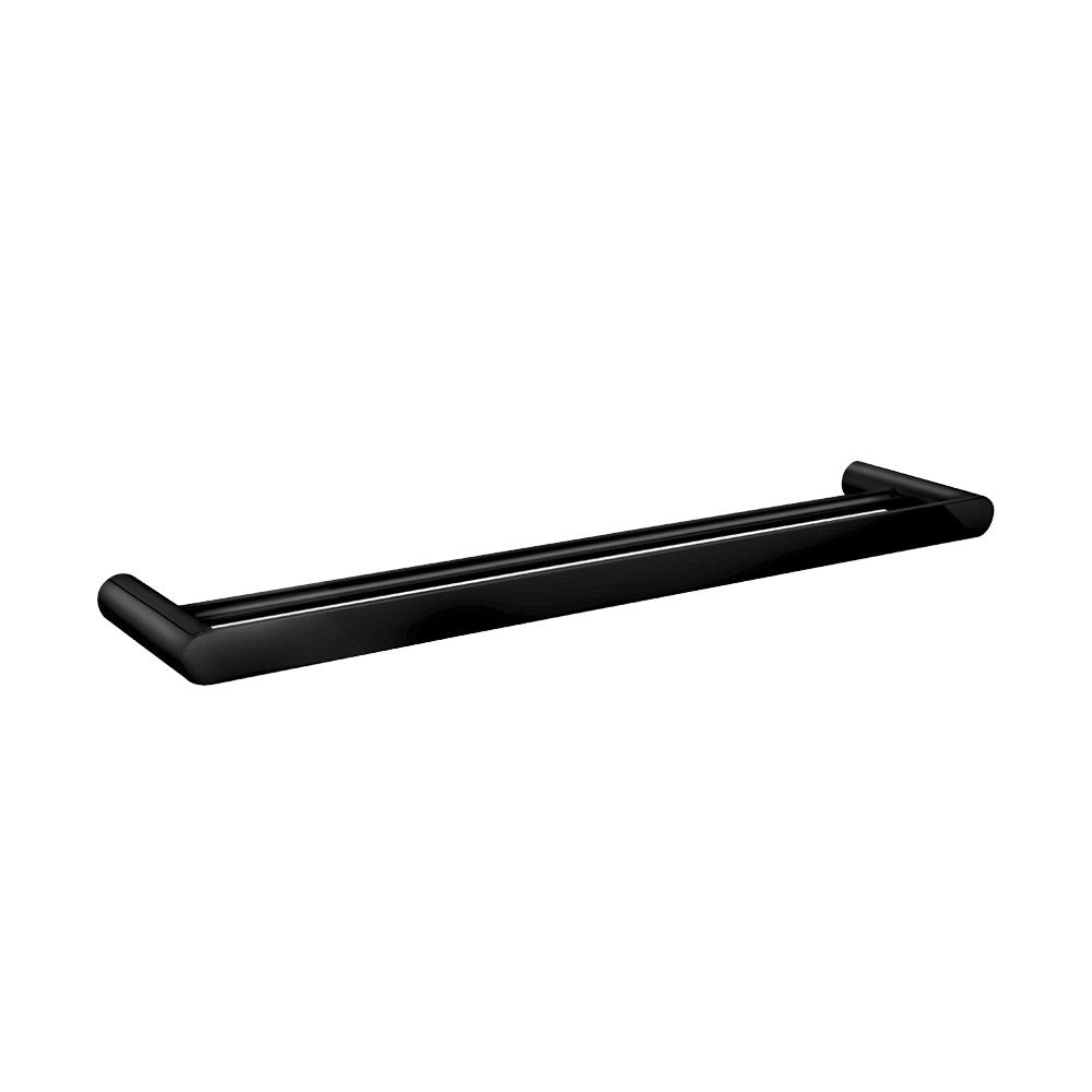 Bellino High Gloss Black 601mm  DoubleTowel Rail
