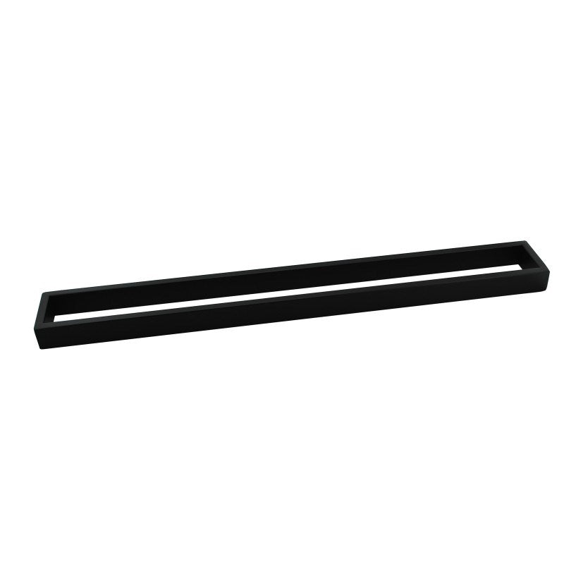 Cavallo Matte Black Square Single Towel Rail 600mm