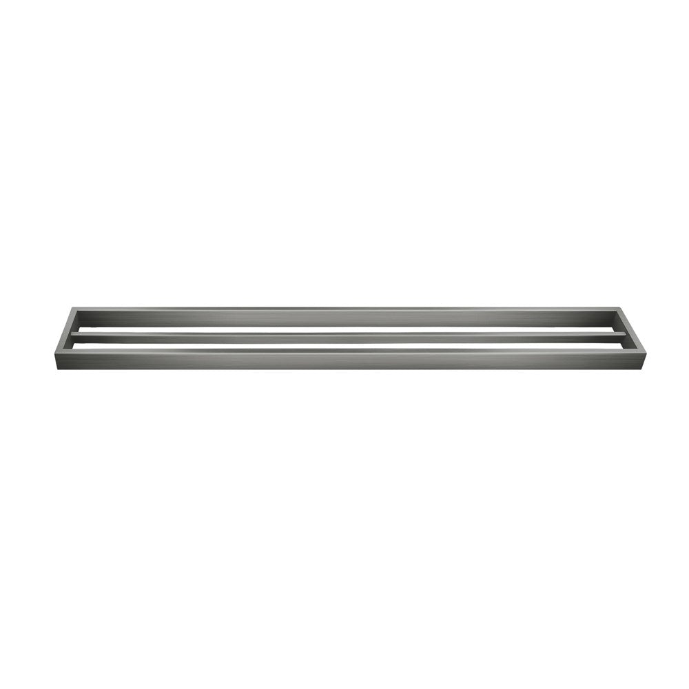 Cavallo Gun Metal Grey Square Double Towel Rail 800mm