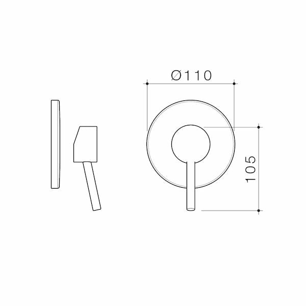 Stylus Basis R3 Bath/Shower Mixer Trim Kit