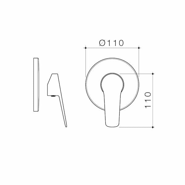 Stylus Basis R4 Bath/Shower Mixer Trim Kit